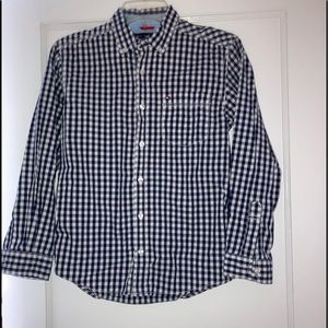 Tommy Hilfiger blue/white check button down shirt